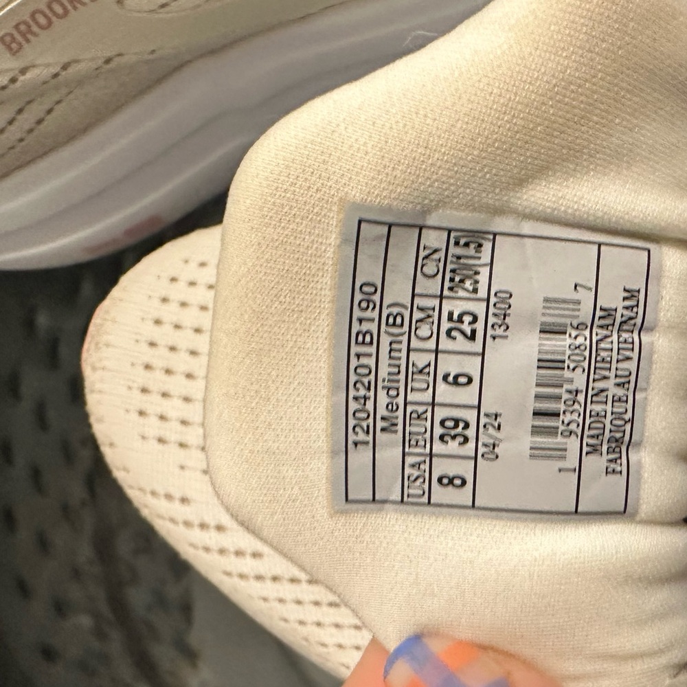 Brooks Ghost Max 2 Women's Cream and Pink Athletic Shoes - Picture 2 of 5